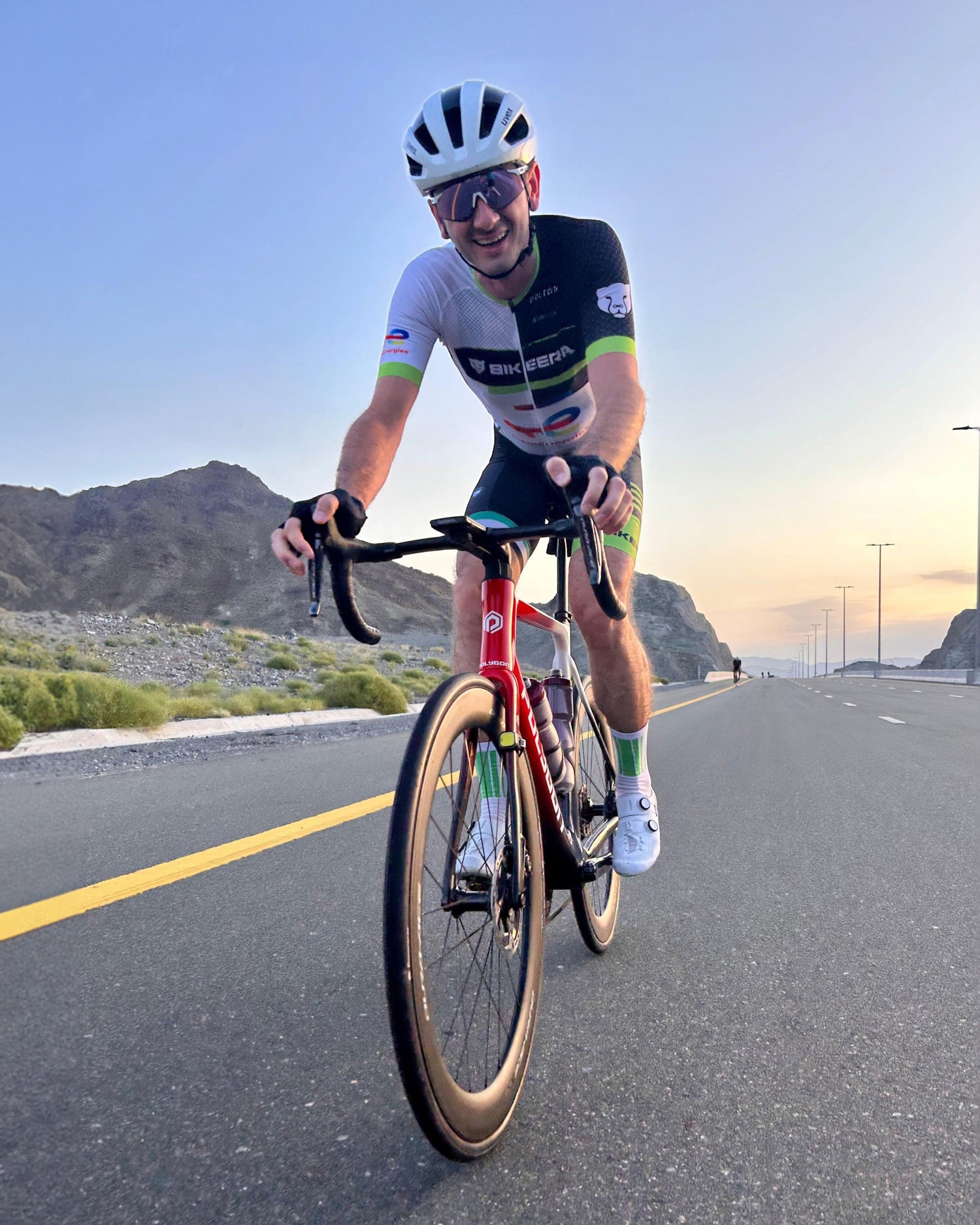 Custom Veto Cycling Socks worn by Bikeera Race Team in Hatta, UAE