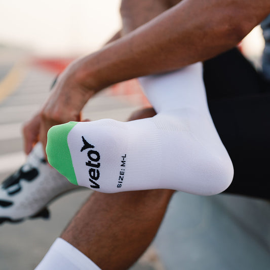 Fresh Veto white cycling socks